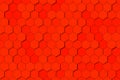 Honeycomb Grid tile random background or Hexagonal cell texture. in color Bright Red with dark or black shadow gradient. Tecnology Royalty Free Stock Photo