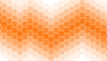 Honeycomb Grid tile random background or Hexagonal cell texture. in color orange with white gradient.