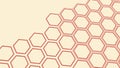 Honeycomb Hexagon Pattern Orange Yellow Abstract, vector design Generative AI Royalty Free Stock Photo