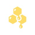 Honeycomb with honey drops vector icon Royalty Free Stock Photo