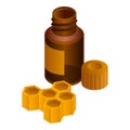 Honeycomb mixture icon, isometric style