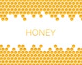 Honeycomb monochrome honey pattern. Vector stock illustration