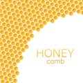 Honeycomb monochrome honey pattern. Vector stock illustration