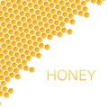 Honeycomb monochrome honey pattern. Vector stock illustration.