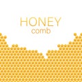 Honeycomb monochrome honey pattern. Vector stock illustration.