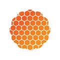 Honeycomb with orange gradient color Royalty Free Stock Photo
