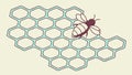 Honeycomb Pattern Bee Vector, Sweet Nature Graphic Element, Eco-Friendly, vector design Generative AI Royalty Free Stock Photo