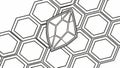 Honeycomb Pattern with Crystallized Core, vector design Generative AI Royalty Free Stock Photo