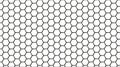 Honeycomb pattern with hexagonal mesh. Bee comb grid texture in flat style. Vector illustration isolated on white background Royalty Free Stock Photo