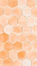 Orange Hexagonal Tiles Pattern Background. Seamless. Royalty Free Stock Photo