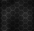 Honeycomb pattern seamless texture background, silver and black hexagon vector backdrop, abstract hexagonal repeat shape, dark