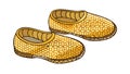 Honeycomb Patterned Slippers Vector Illustration, vector design Generative AI Royalty Free Stock Photo