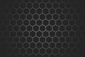 Honeycomb random Grid background or Hexagonal cell texture. in color black or dark with gradient color.
