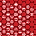 Honeycomb snowflake pattern background