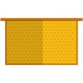 Honeycomb vector, bee hive honey frame icon Royalty Free Stock Photo