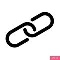 Chain link vector icon in line style design for website design, app, UI, isolated on white background. Editable stroke. Royalty Free Stock Photo