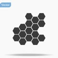 Honeycomb vector icon. Honeycomb icon for bees. Honeycomb products icon. Honeycomb icon