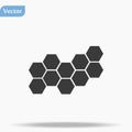 Honeycomb vector icon. Honeycomb icon for bees. Honeycomb products icon. Honeycomb icon