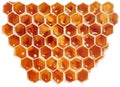 Honeycomb watercolor color vector drawing. Honey theme.