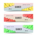 Honeycombs Banner Set Royalty Free Stock Photo