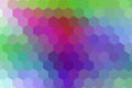 Honeycombs pattern. Multi-colored rectangular pixel background. The texture consisting of multi-colored hexagons