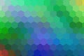 Honeycombs pattern. Multi-colored rectangular pixel background. The texture consisting of multi-colored hexagons