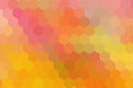 Honeycombs pattern. Multi-colored rectangular pixel background. The texture consisting of multi-colored hexagons