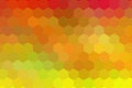 Honeycombs pattern. Multi-colored rectangular pixel background. The texture consisting of multi-colored hexagons