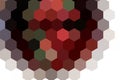 Honeycombs pattern. Multi-colored rectangular pixel background. The texture consisting of multi-colored hexagons