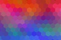 Honeycombs pattern. Multi-colored rectangular pixel background. The texture consisting of multi-colored hexagons