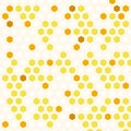 Honeycombs. Vector background.Yellow, orange and white colors