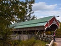 Honeymoon Bridge is a wooden covered bridge over the Ellis River in Jackson, New Hampshire