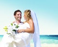 Honeymoon Couple Romantic Summer Beach Concept Royalty Free Stock Photo