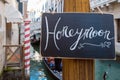 Honeymoon sign Royalty Free Stock Photo