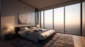 Honeymoon Suite with Panoramic Sunrise City View Bedroom