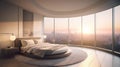 Honeymoon Suite with Panoramic Sunrise City View Bedroom