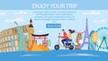 Honeymoon Travels Offer Flat Vector Webpage