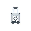 Honeymoon vector icon. Honeymoon editable stroke. Honeymoon linear symbol for use on web and mobile apps, logo, print media. Thin