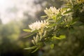 Honeysuckle Flowers Close Up with Bokeh Royalty Free Stock Photo