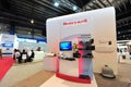 Honeywell booth showcasing satellite communication products at Singapore Airshow