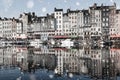 Honfleur harbour in Normandy, France in winter Royalty Free Stock Photo