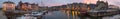 Honfleur Normandy May 5th 2013 : Panoramic view at dusk of the b Royalty Free Stock Photo