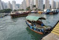 Hong Kong Ap Lei Chau Aberdeen Coastline Harbor City Ships Parking Space Cityscape Fishing Boats Village Floating Dock Terminal Royalty Free Stock Photo