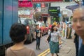 Street scene typically Asian in Hong Kong