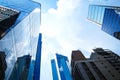 Hong Kong City Skyscrapers under Cloud and Blue Sky Royalty Free Stock Photo