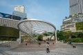 Hong Kong - 2020: Avenue of Stars, stairs, entrance to Salisbury Garden