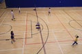 Hong Kong badminton hall in Hang Hau Sports Centre Royalty Free Stock Photo