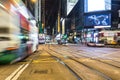 Hong Kong bus rush in Central