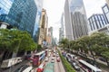 Hong Kong Cars and Taxi Traffic Royalty Free Stock Photo