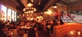 Hong Kong Causeway Bay Jamie Oliver`s Restaurant Jamie`s Italian Cuisine Indoor Stylish Interior Design Cafe Ambience Environment Royalty Free Stock Photo